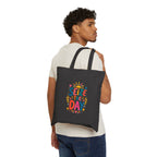 Seize The Day Tote Bag | Ancient Wisdom Quote Canvas Bag | Colorful Philosophy Gift