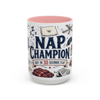 Nap Champion Coffee Mug | Father's Day Gift for Dad | Accent Color Ceramic 11oz 15oz
