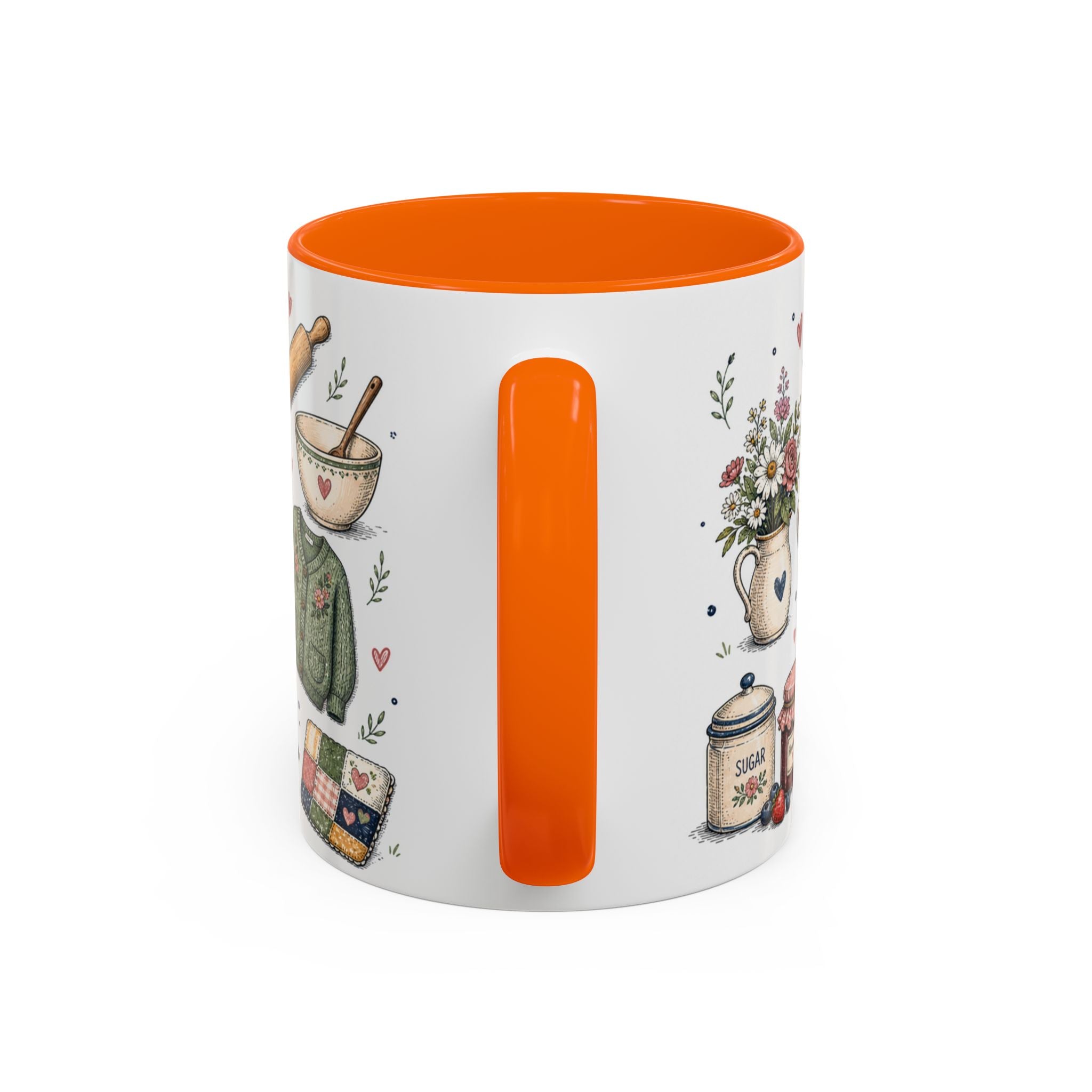 Grandma Makes Life Sweeter Coffee Mug | Gift From Grandkids | Accent Color Ceramic 11oz 15oz