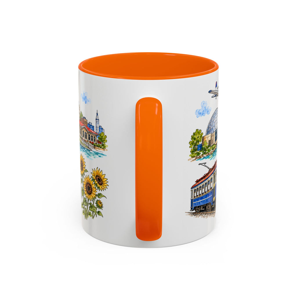 Wichita Illustrated Travel Mug | City Souvenir Accent Coffee Mug | 11oz 15oz Ceramic Cup