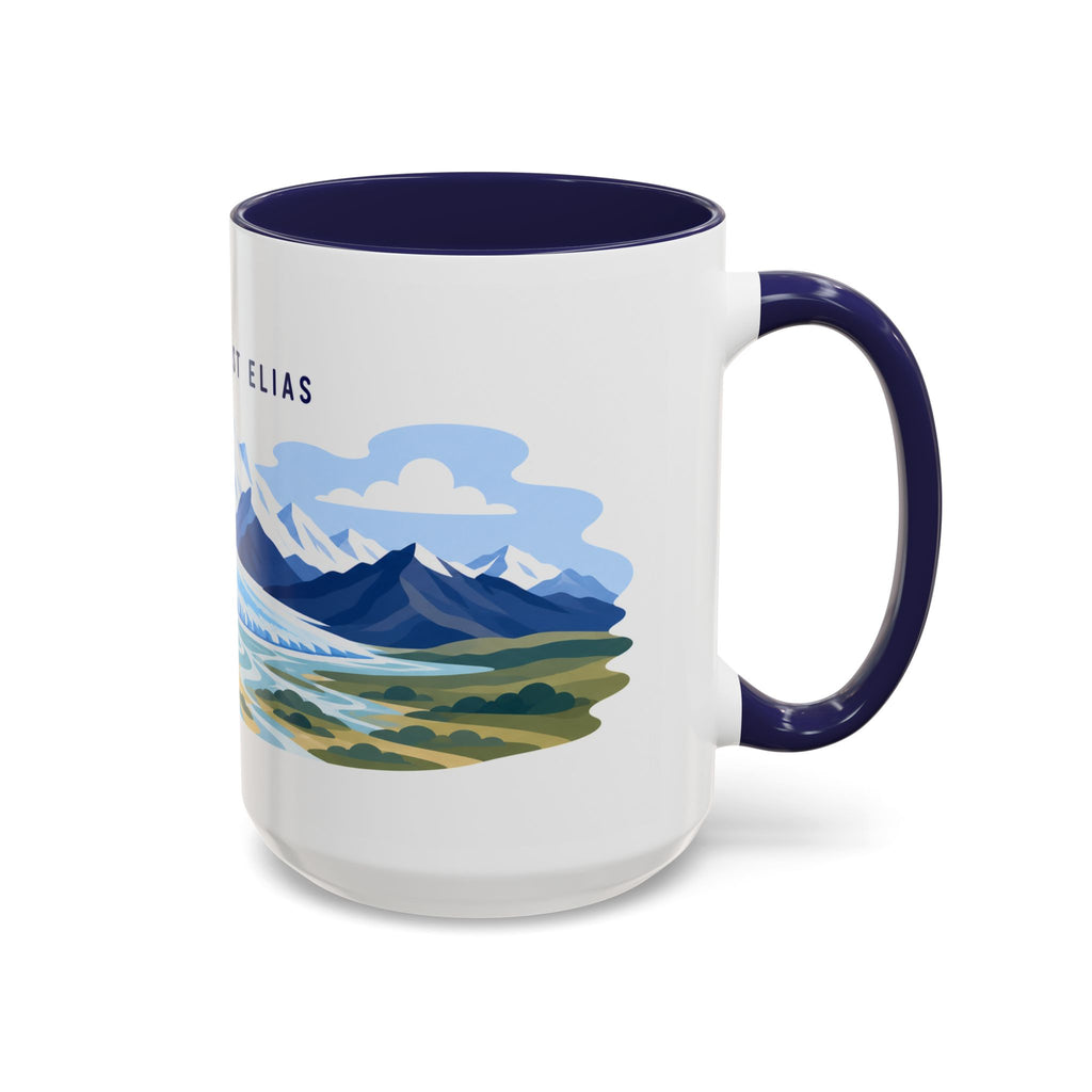 Wrangell-St. Elias National Park Coffee Mug | Solid Color Block Park Souvenir | 11oz 15oz Accent Mug
