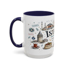 Istanbul Coffee Mug | Turkey Souvenir Travel Gift | Accent Color Ceramic 11oz 15oz
