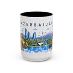 Azerbaijan Coffee Mug | Travel Souvenir Accent Mug | Place Gift Ceramic Cup 11oz 15oz