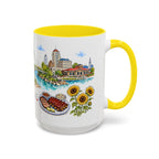 Wichita Illustrated Travel Mug | City Souvenir Accent Coffee Mug | 11oz 15oz Ceramic Cup