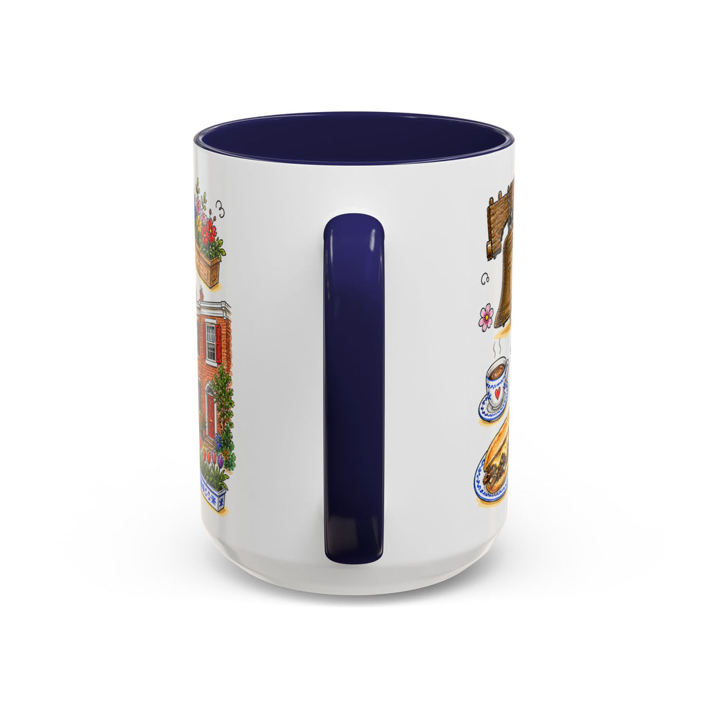 Philadelphia Illustrated Travel Mug | City Souvenir Accent Coffee Mug | 11oz 15oz Ceramic Cup