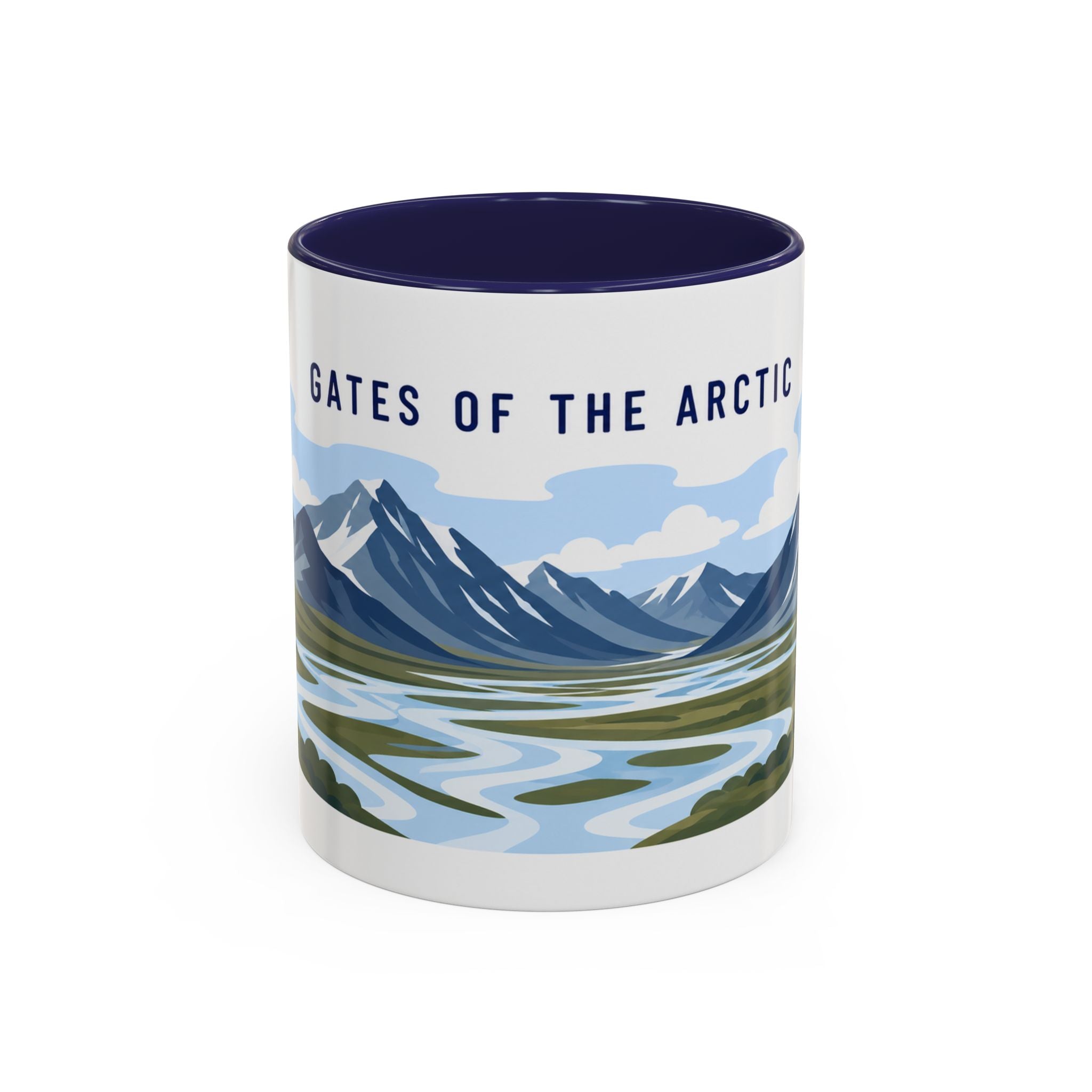 Gates of the Arctic National Park Coffee Mug | Solid Color Block Park Souvenir | 11oz 15oz Accent Mug