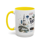 Houston Coffee Mug | Texas Souvenir City Gift | Accent Color Ceramic 11oz 15oz