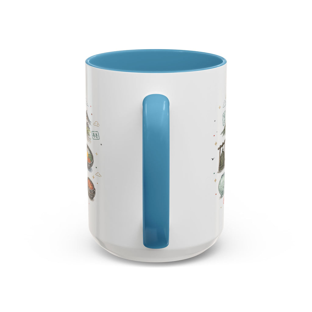 Seoul Coffee Mug | Korea Souvenir Travel Gift | Accent Color Ceramic 11oz 15oz