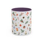 Christmas Bell Mug | Ribbon Gift Watercolor Holiday Cup | Accent Coffee Mug 11oz 15oz