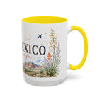 New Mexico State Map Mug | Desert Scenery, Yucca Flower Accent Coffee Cup