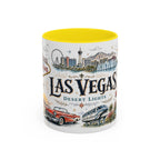 Las Vegas Coffee Mug | United States Travel Souvenir | Vintage Illustrated City Gift | 11 oz 15 oz Accent Mug