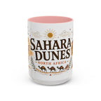 Sahara Dunes Coffee Mug | Travel Destination Souvenir Gift | Accent Color Ceramic 11oz 15oz