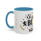 Belgium Soccer Coffee Mug | Soccer Fan Gift | Accent Color Ceramic 11oz 15oz Match Day Cup