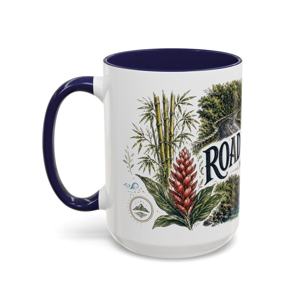 Road to Hana Mug, Maui Travel Souvenir, Bucket List Gift, Accent Ceramic Coffee Mug 11oz 15oz