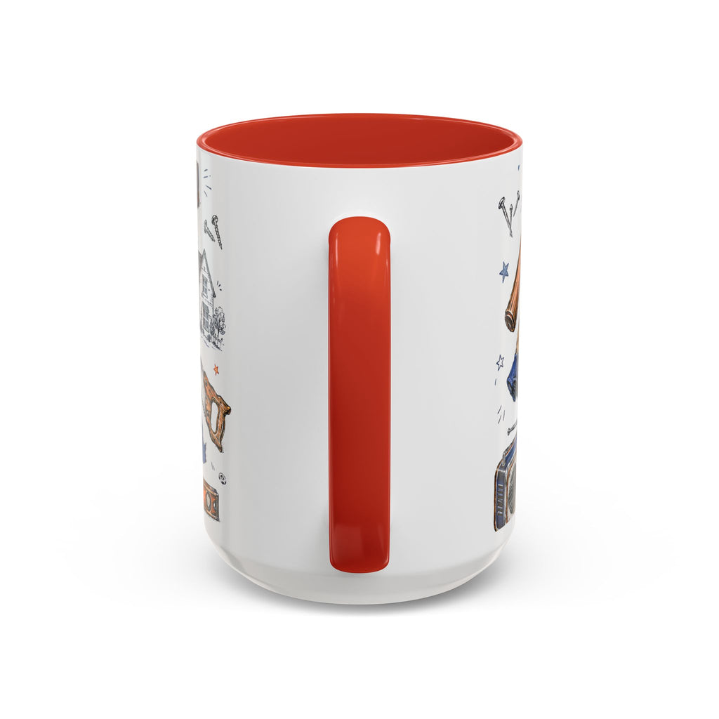 Mr Fix It Coffee Mug | Father's Day Gift for Dad | Accent Color Ceramic 11oz 15oz
