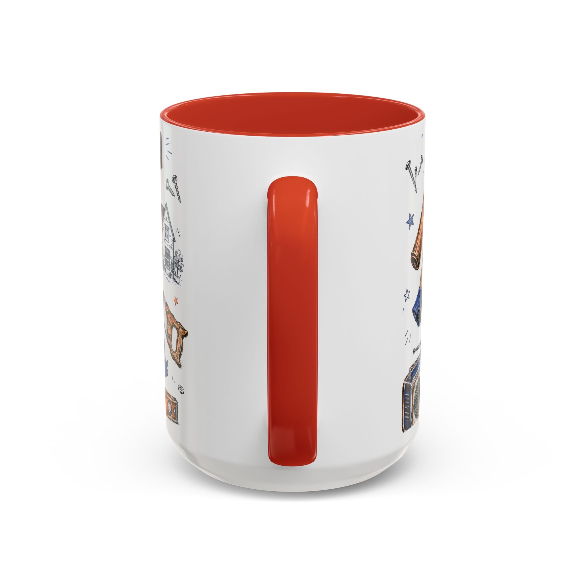 Mr Fix It Coffee Mug | Father's Day Gift for Dad | Accent Color Ceramic 11oz 15oz