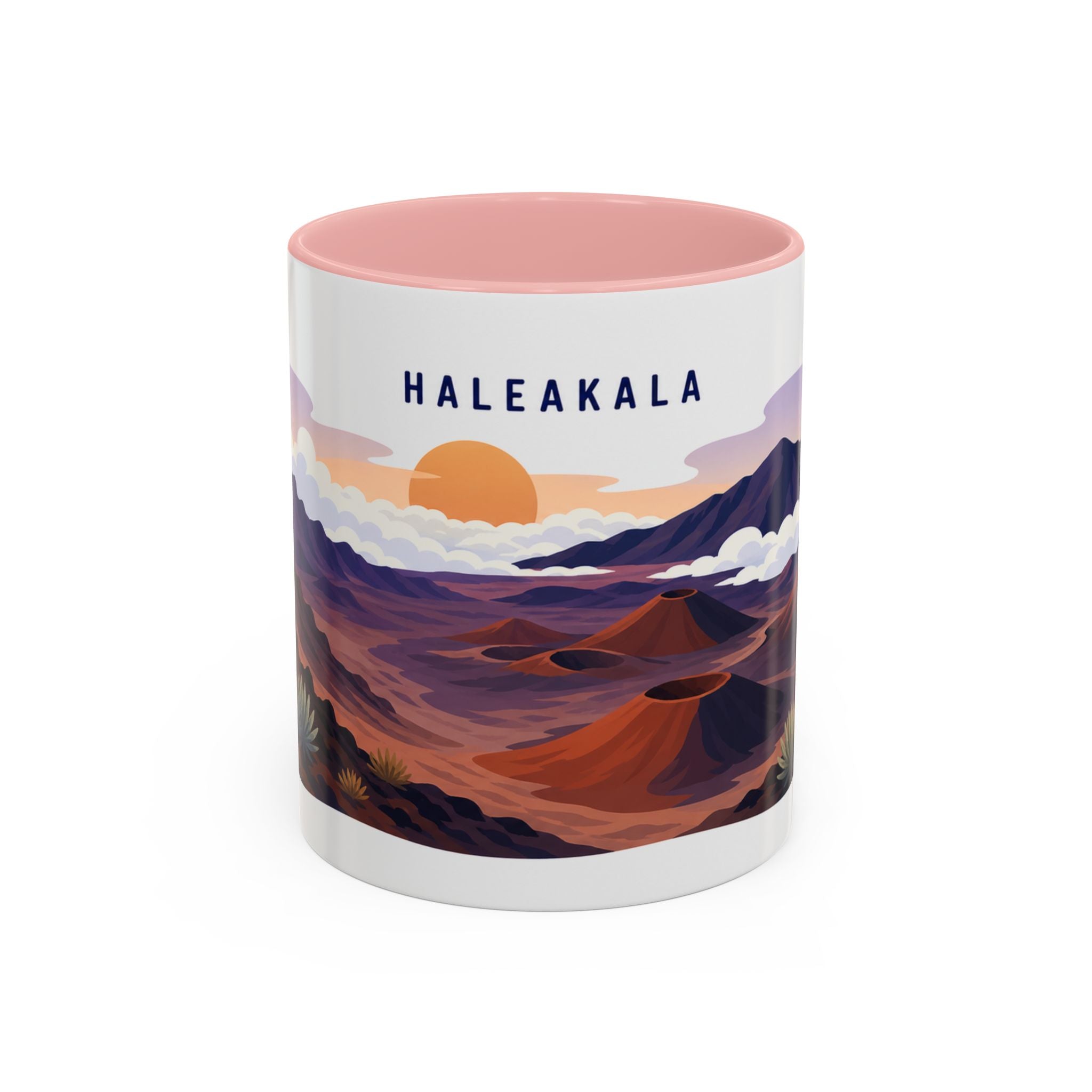 Haleakala National Park Coffee Mug | Solid Color Block Park Souvenir | 11oz 15oz Accent Mug