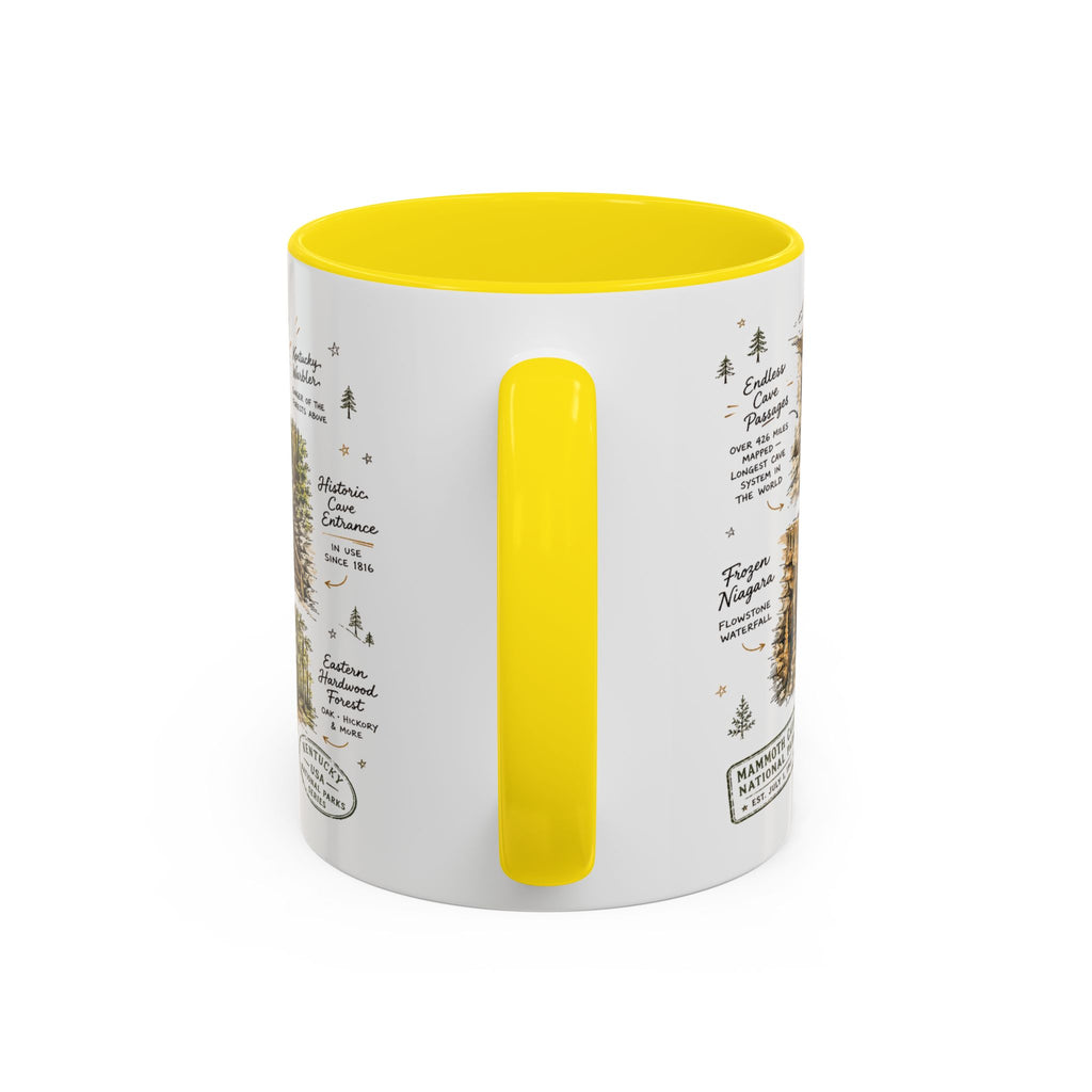Mammoth Cave National Park Coffee Mug | Kentucky Cave Exploration Hiking Gift | Accent Color Ceramic 11oz 15oz