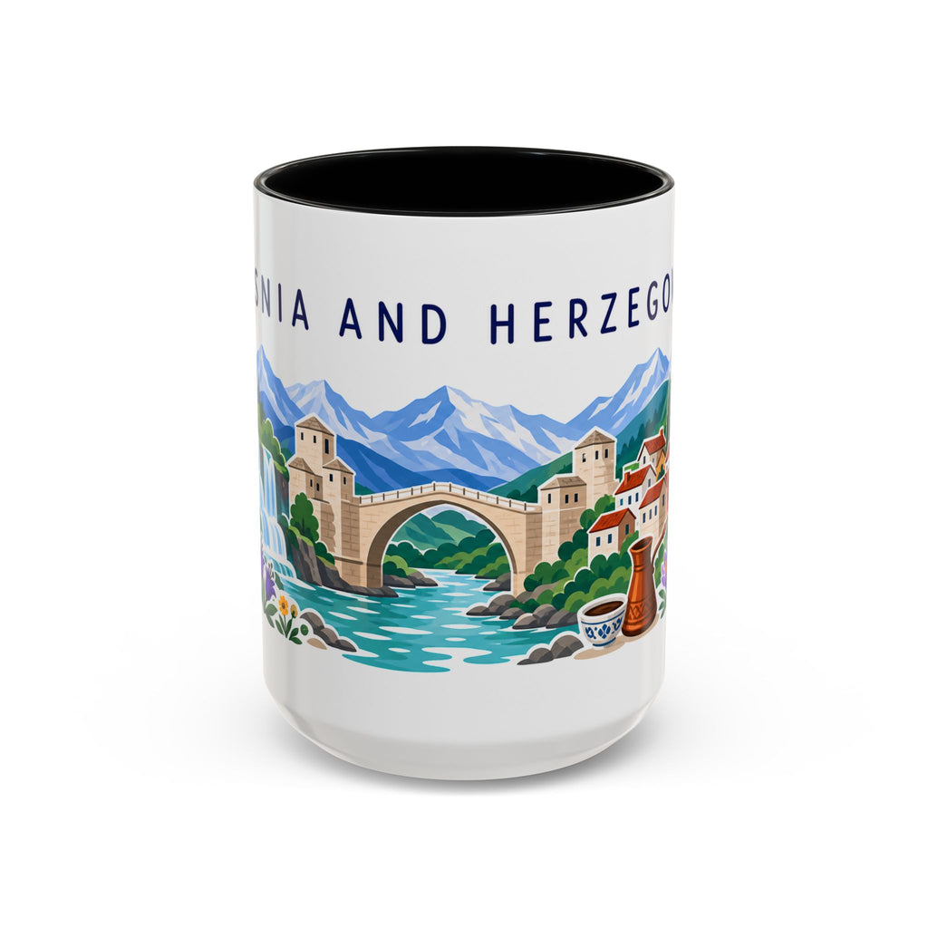 Bosnia and Herzegovina Coffee Mug | Travel Souvenir Accent Mug | Country Gift Ceramic Cup 11oz 15oz