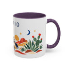 Scorpio Zodiac Coffee Mug | Scorpion and Desert Design | Astrology Birthday Gift | 11 oz 15 oz Ceramic Accent Mug