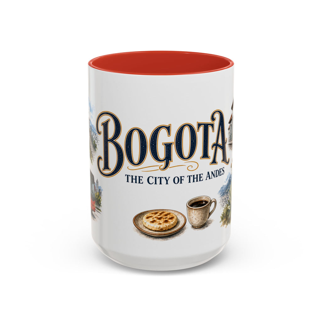 Bogota Coffee Mug | Colombia Travel Souvenir | Vintage Illustrated City Gift | 11 oz 15 oz Accent Mug