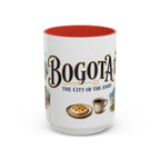 Bogota Coffee Mug | Colombia Travel Souvenir | Vintage Illustrated City Gift | 11 oz 15 oz Accent Mug