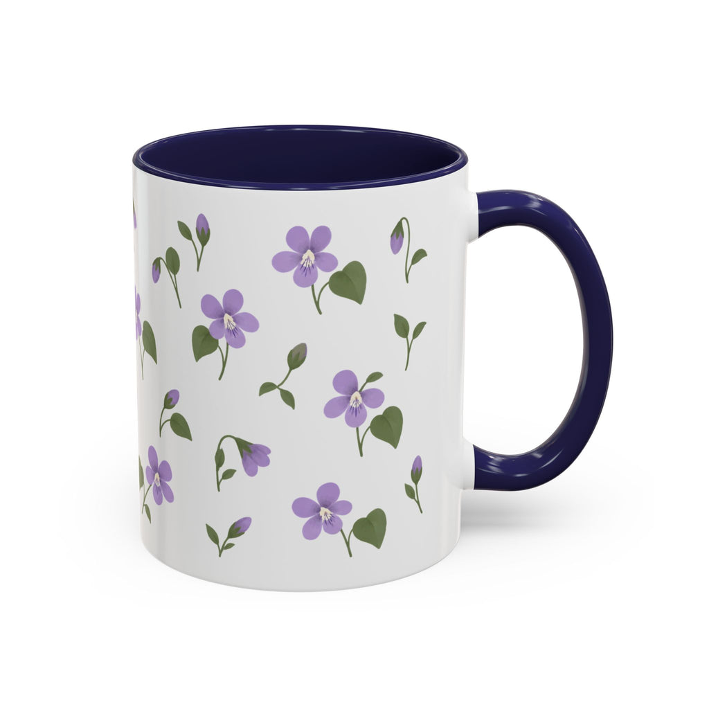 Illinois Violet Mug, State Flower Floral Coffee Cup, 11oz Botanical Gift