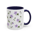 Illinois Violet Mug, State Flower Floral Coffee Cup, 11oz Botanical Gift