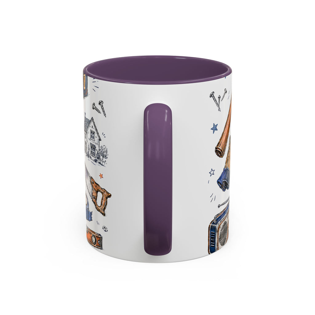 Mr Fix It Coffee Mug | Father's Day Gift for Dad | Accent Color Ceramic 11oz 15oz