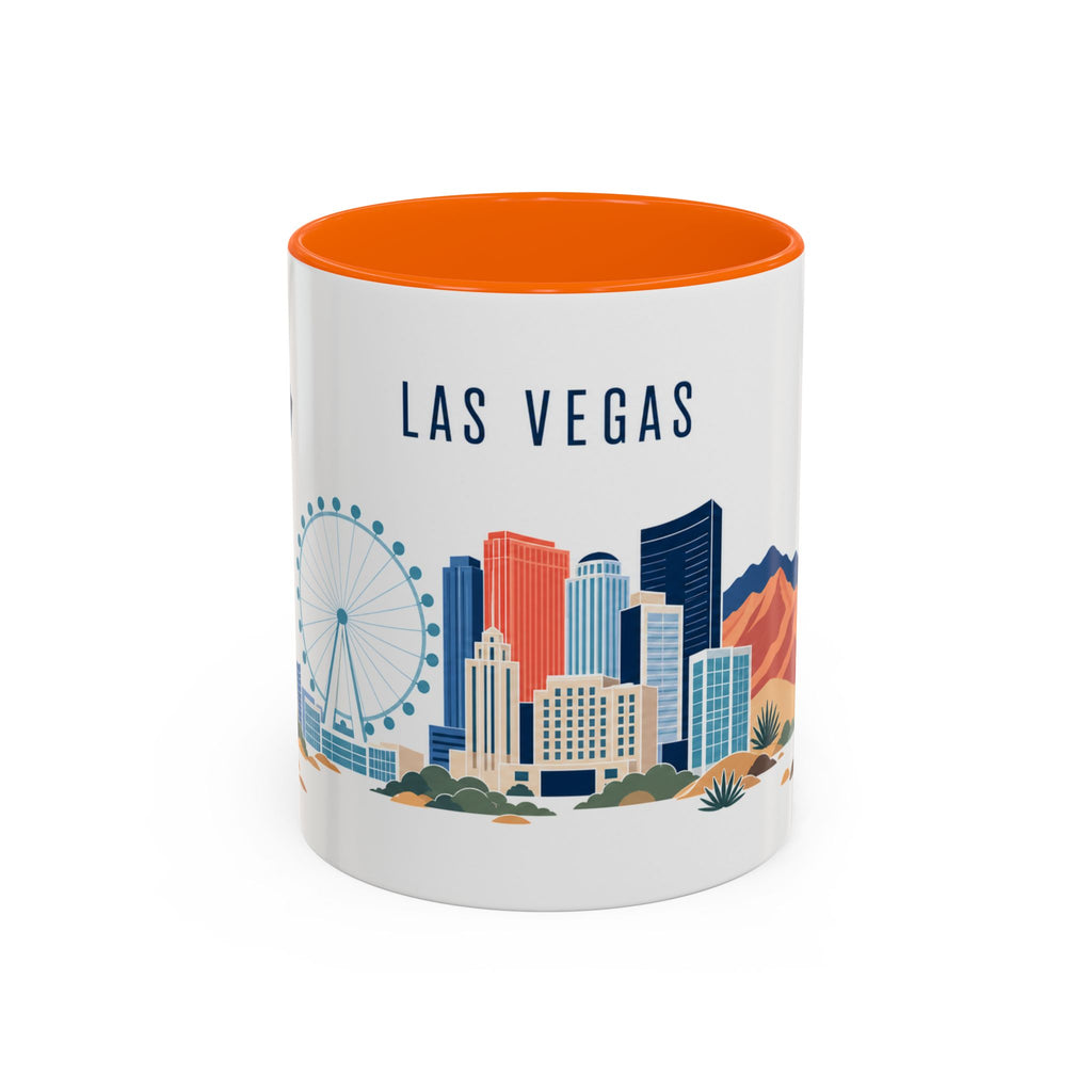 Las Vegas Coffee Mug | United States Travel Souvenir | Porcelain Decal City Gift | 11oz 15oz Accent Mug