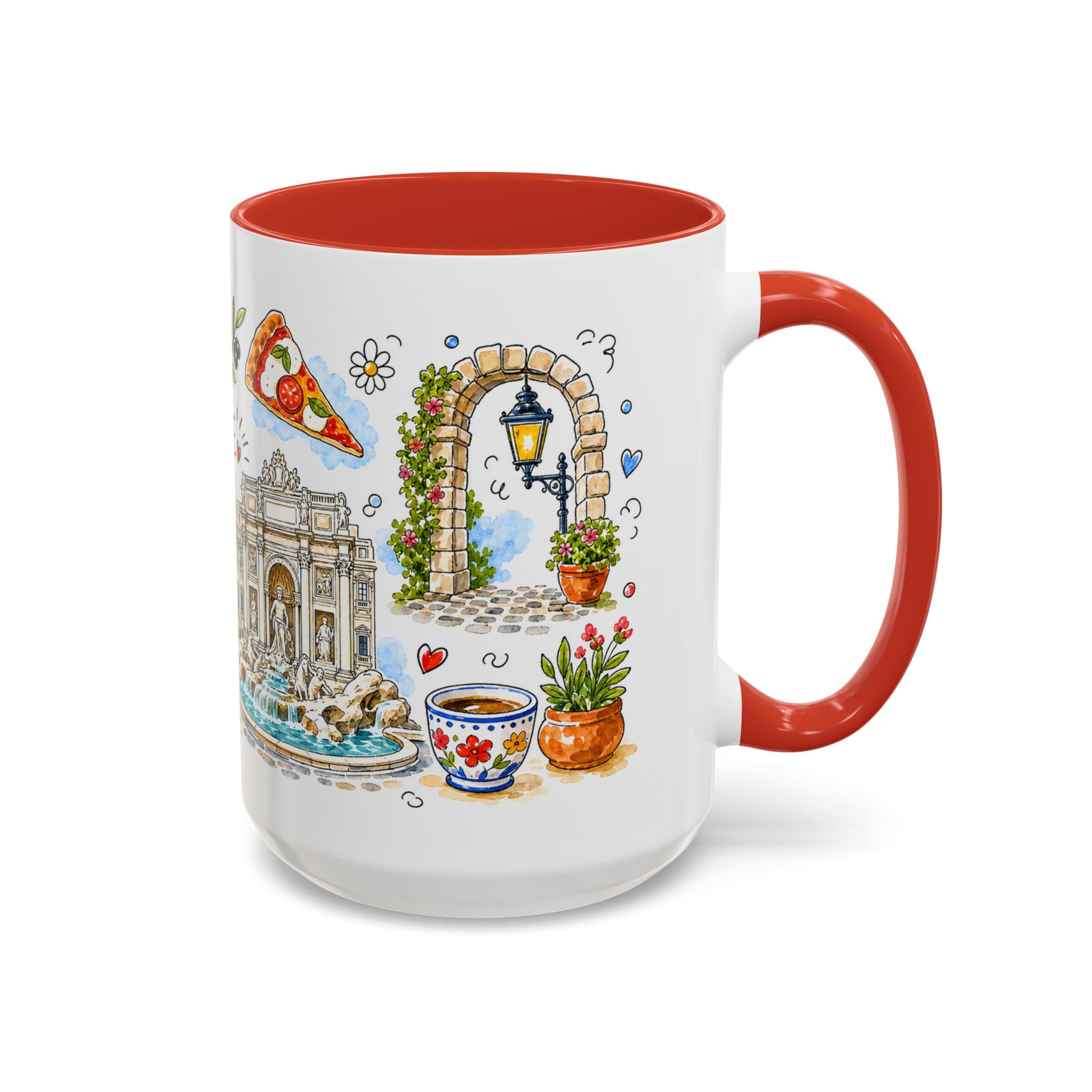 Rome Travel Mug | European City Souvenir Accent Coffee Mug | 11oz 15oz Ceramic Cup