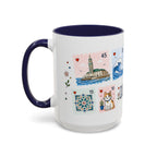 Casablanca Coffee Mug | Postage Stamp Collage Mug | Travel Souvenir Accent Cup 11oz 15oz
