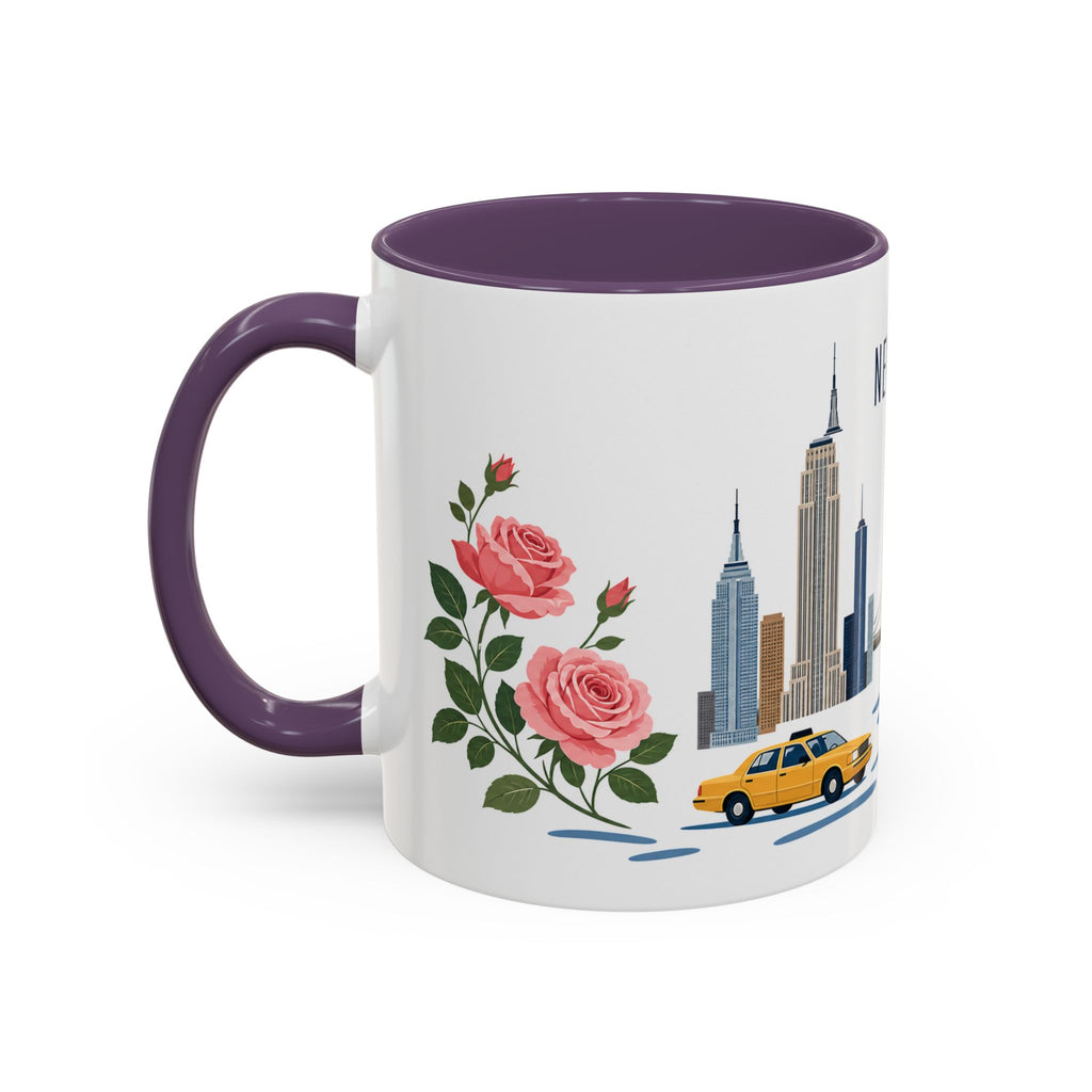 New York Coffee Mug | United States Travel Souvenir | Porcelain Decal City Gift | 11oz 15oz Accent Mug