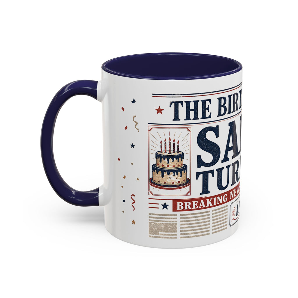 Birthday Newspaper Mug | Custom Name Age Date Gift | The Birthday Times Coffee Cup 11oz 15oz