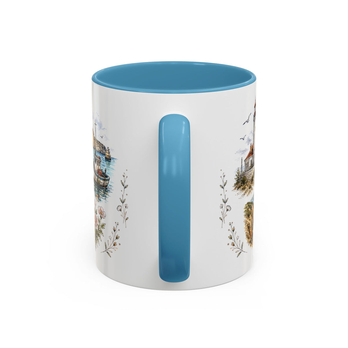 Algarve Coast Mug, Portugal Travel Souvenir, Bucket List Gift, Accent Ceramic Coffee Mug 11oz 15oz