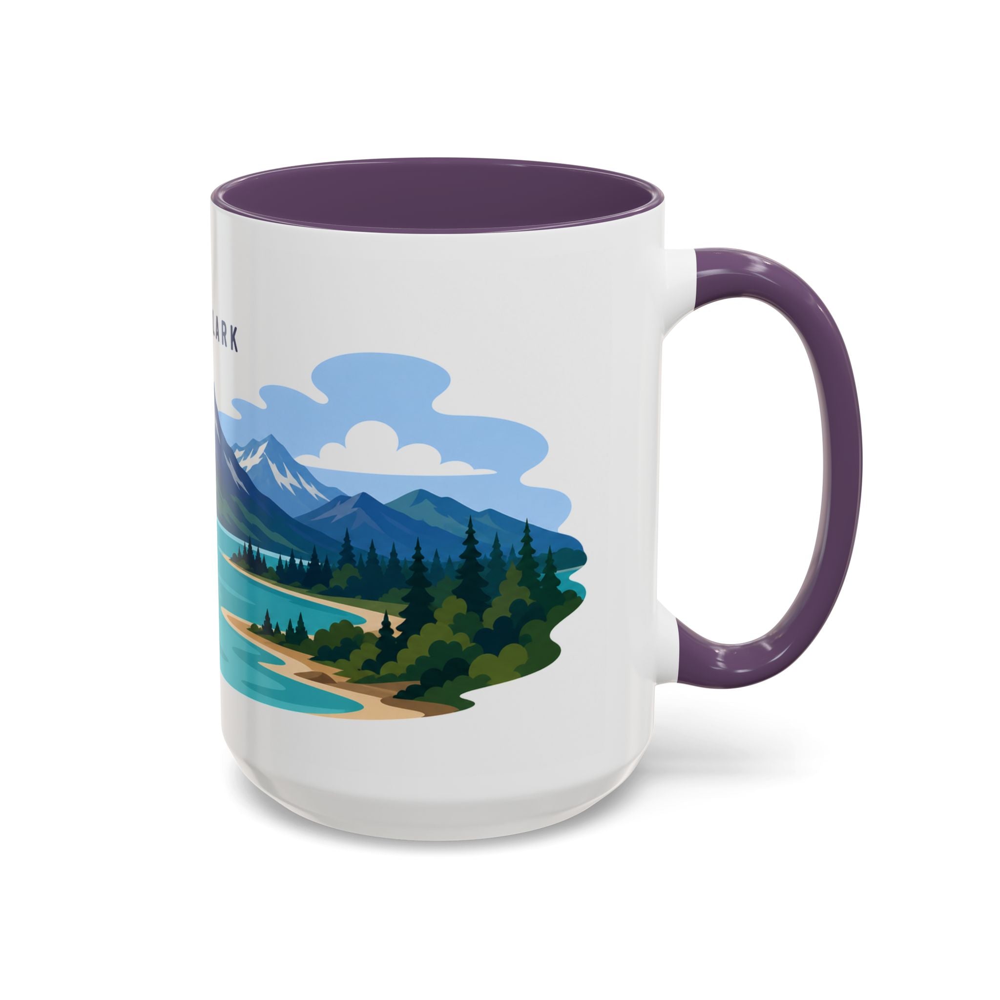 Lake Clark National Park Coffee Mug | Solid Color Block Park Souvenir | 11oz 15oz Accent Mug