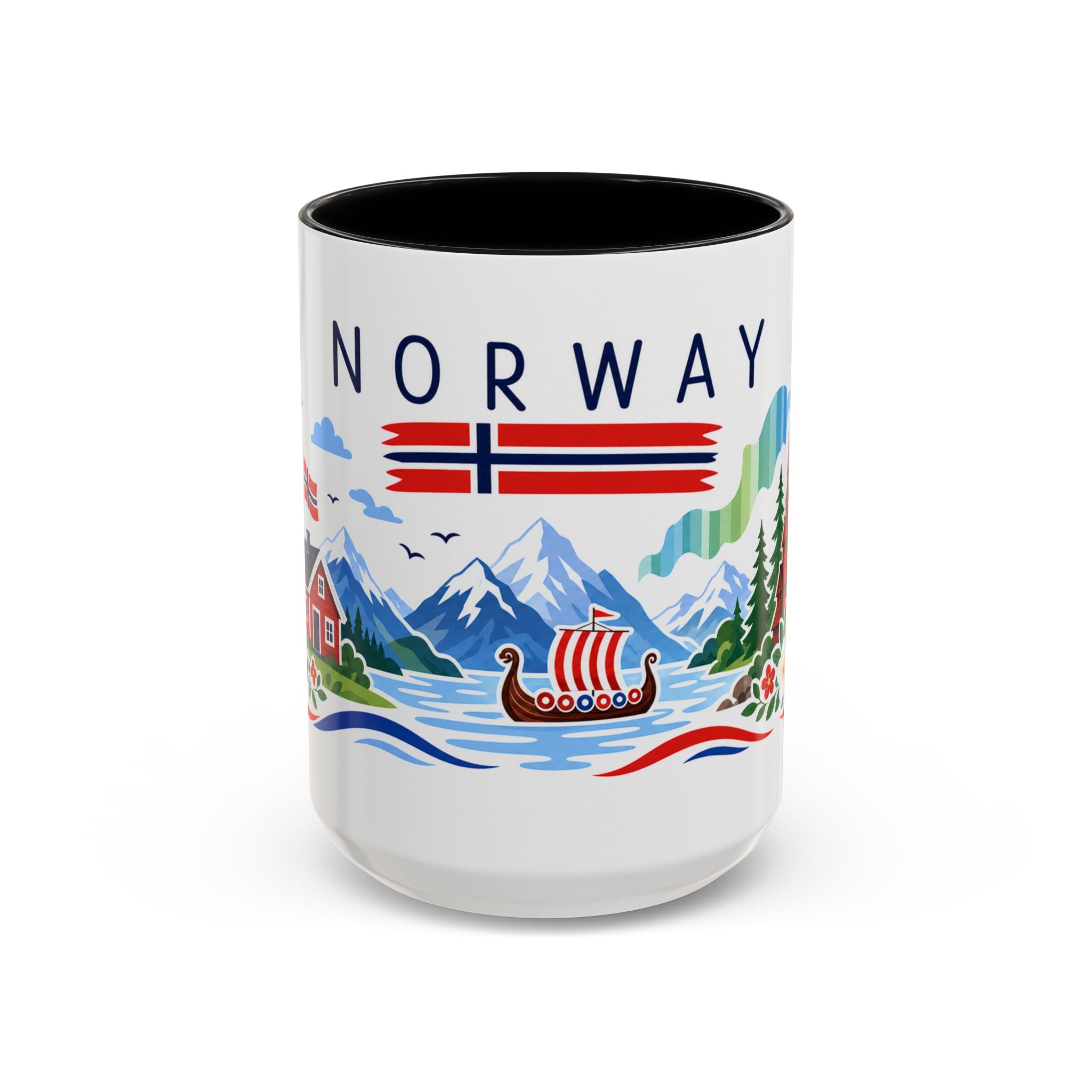 Norway Coffee Mug | Travel Souvenir Accent Mug | Country Gift Ceramic Cup 11oz 15oz