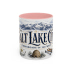 Salt Lake City Coffee Mug | United States Travel Souvenir | Vintage Illustrated City Gift | 11 oz 15 oz Accent Mug