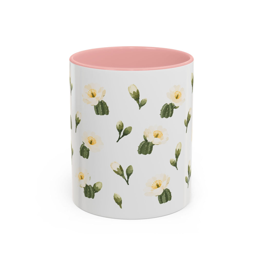 Arizona Saguaro cactus blossom Mug, State Flower Floral Coffee Cup, 11oz Botanical Gift