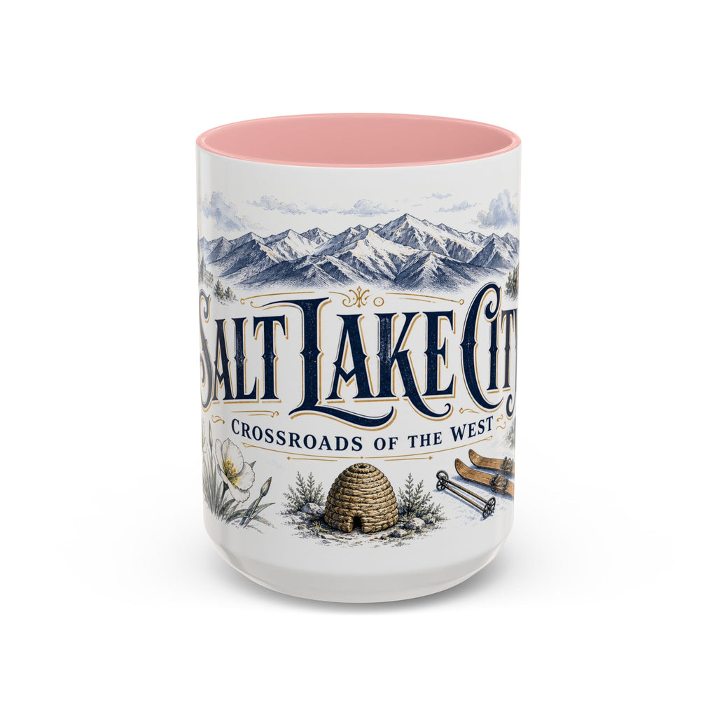 Salt Lake City Coffee Mug | United States Travel Souvenir | Vintage Illustrated City Gift | 11 oz 15 oz Accent Mug