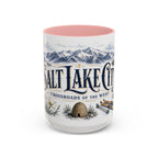 Salt Lake City Coffee Mug | United States Travel Souvenir | Vintage Illustrated City Gift | 11 oz 15 oz Accent Mug