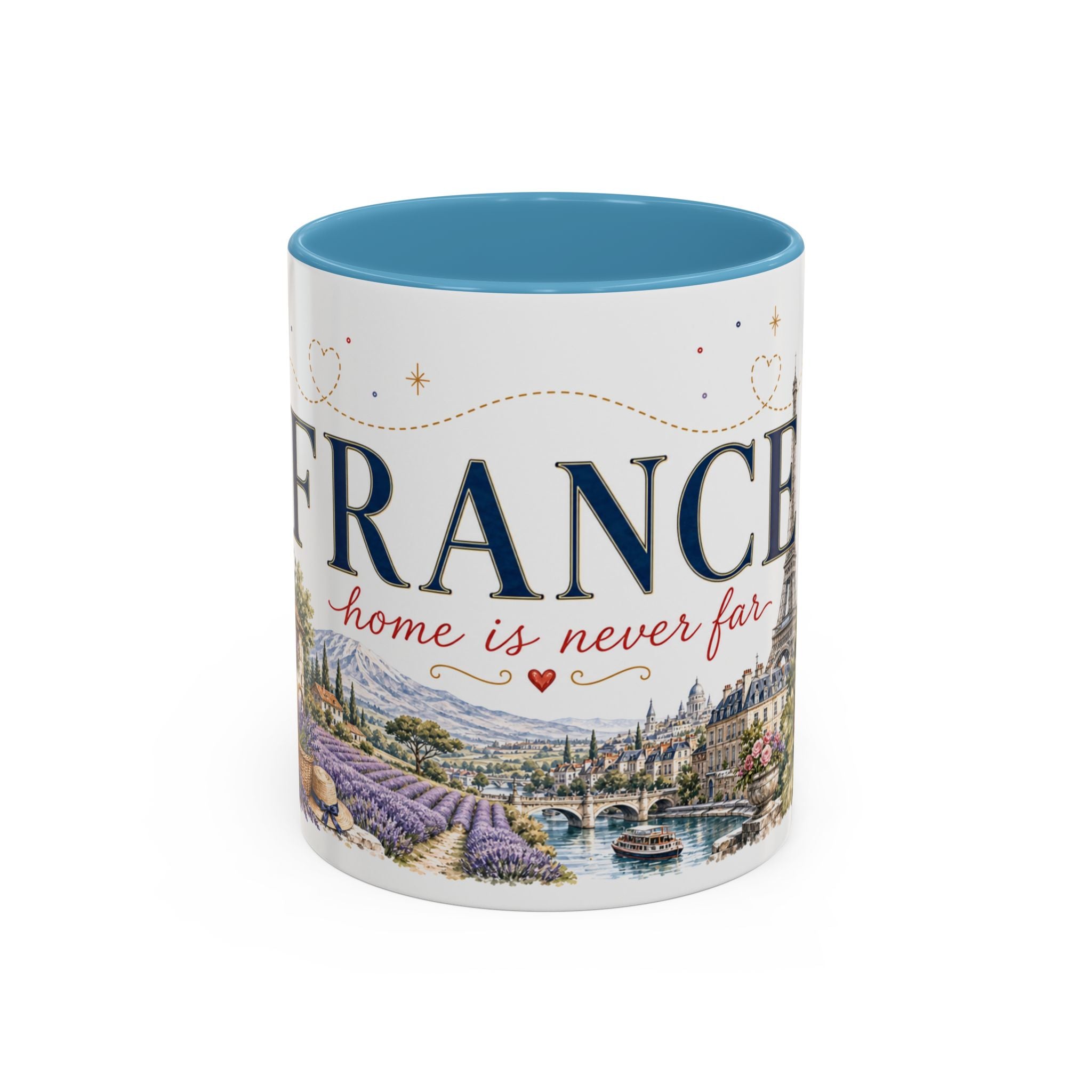 France Home Country Mug | Moving Away Gift | Long Distance Friendship | 11 oz 15 oz Accent Mug