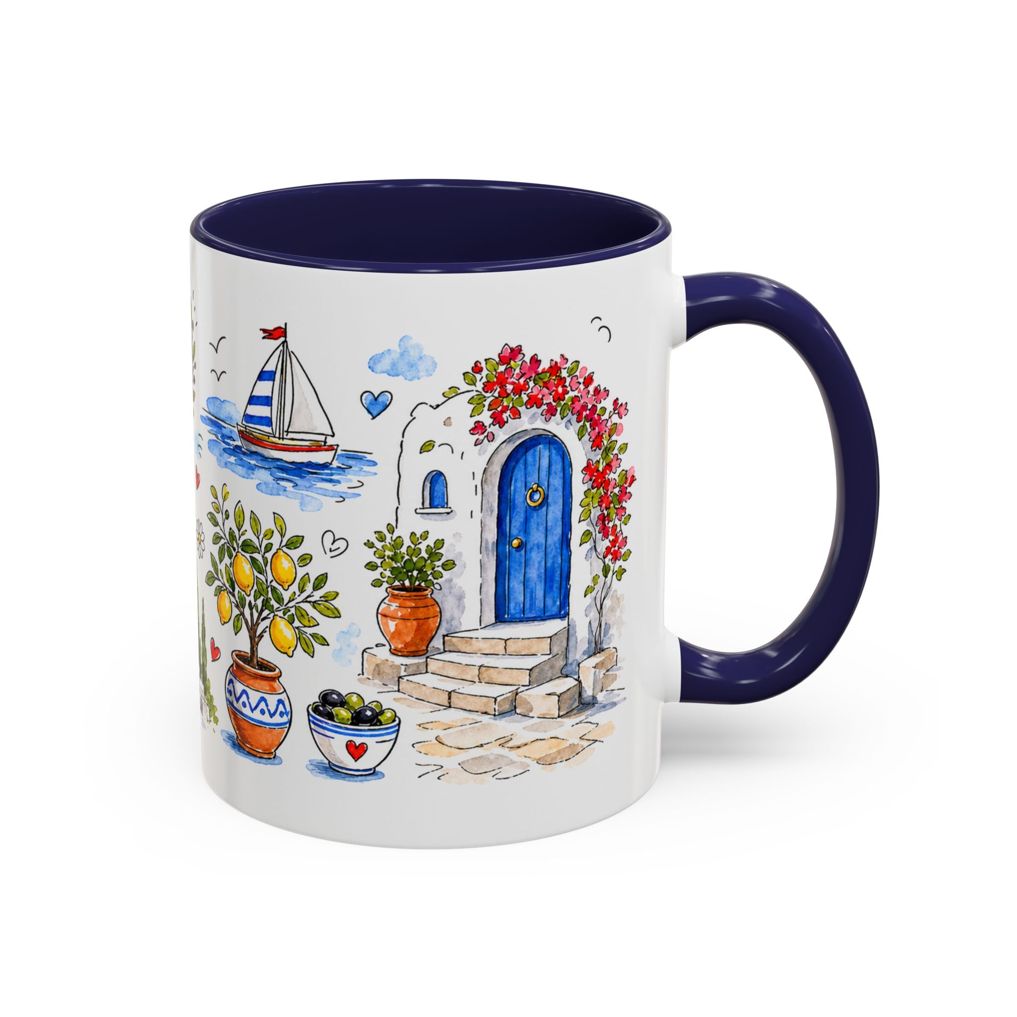 Athens Travel Mug | European City Souvenir Accent Coffee Mug | 11oz 15oz Ceramic Cup