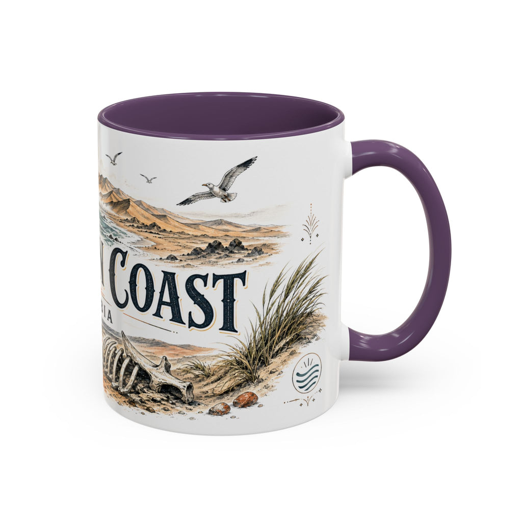 Skeleton Coast Mug, Namibia Travel Souvenir, Bucket List Gift, Accent Ceramic Coffee Mug 11oz 15oz