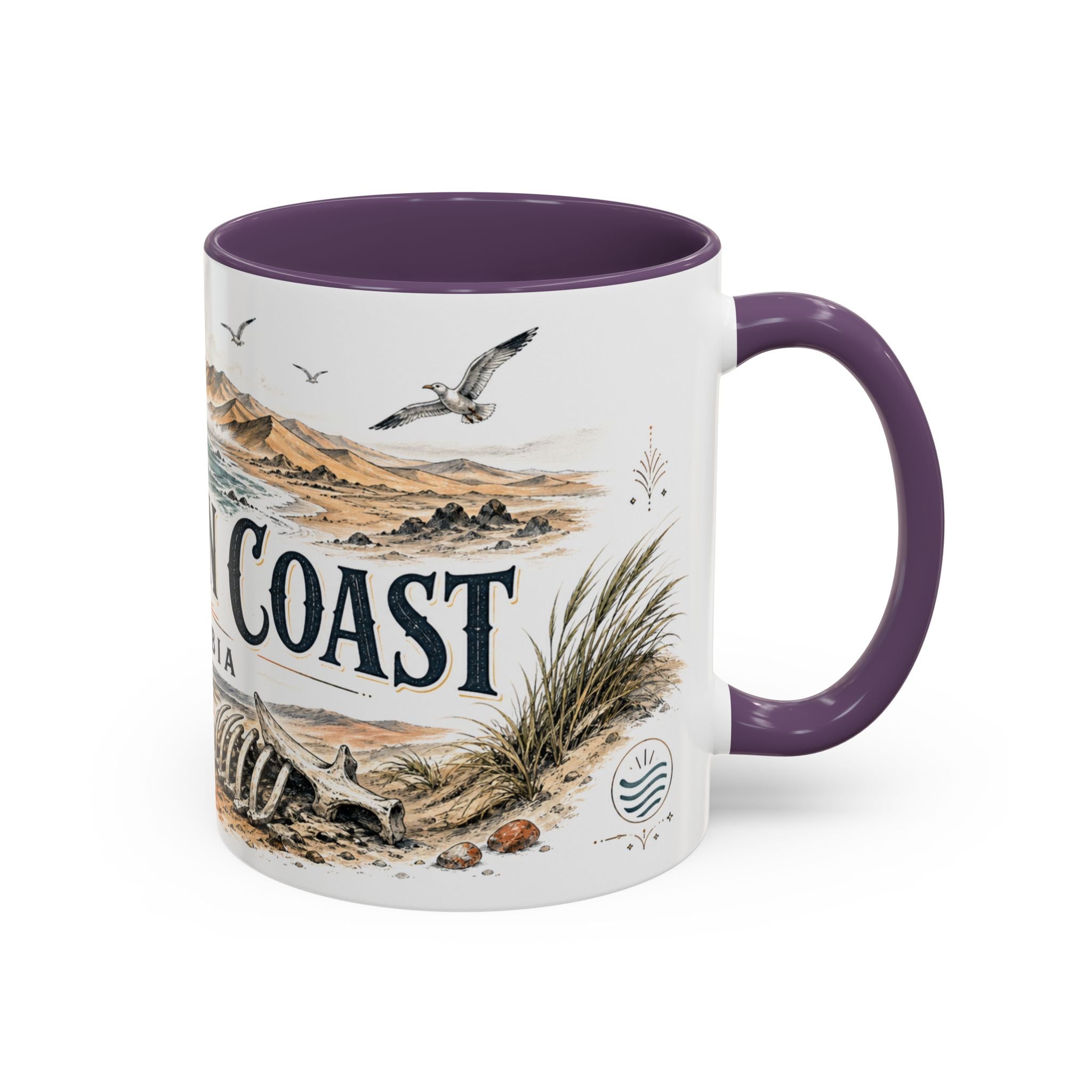 Skeleton Coast Mug, Namibia Travel Souvenir, Bucket List Gift, Accent Ceramic Coffee Mug 11oz 15oz