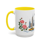 New York Coffee Mug | United States Travel Souvenir | Porcelain Decal City Gift | 11oz 15oz Accent Mug