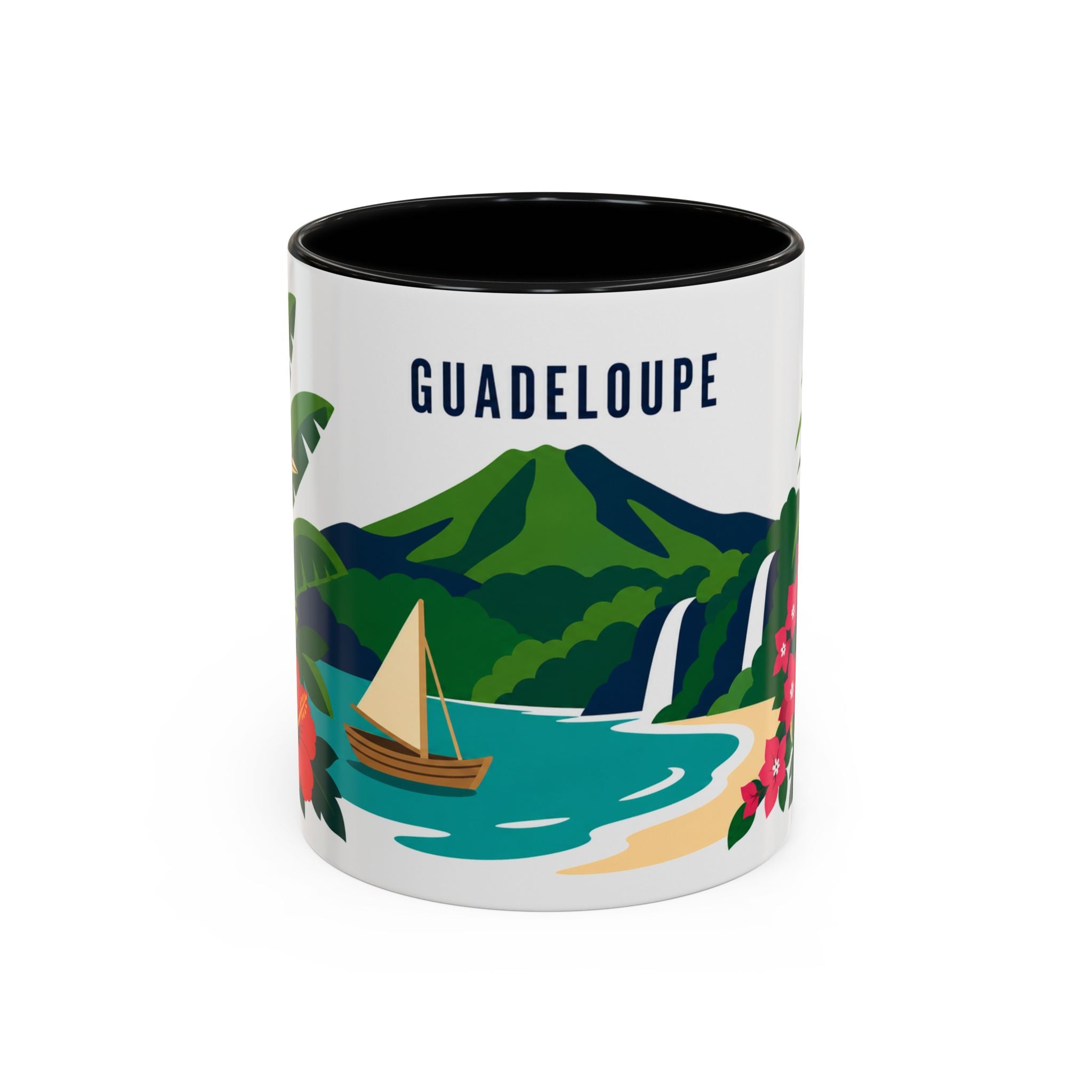 Guadeloupe Coffee Mug | Travel Souvenir Accent Mug | Country Gift Ceramic Cup 11oz 15oz