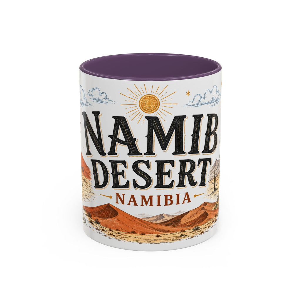 Namib Desert Coffee Mug | Travel Destination Souvenir Gift | Accent Color Ceramic 11oz 15oz