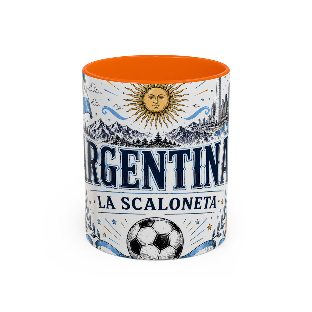 Argentina Soccer Coffee Mug | Soccer Fan Gift | Accent Color Ceramic 11oz 15oz Match Day Cup
