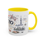 Tokyo Coffee Mug | Japan Souvenir Travel Gift | Accent Color Ceramic 11oz 15oz